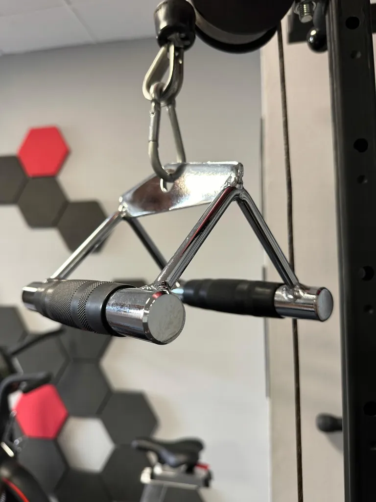Poignée de musculation en acier avec grip moleté et forme étroite - 6