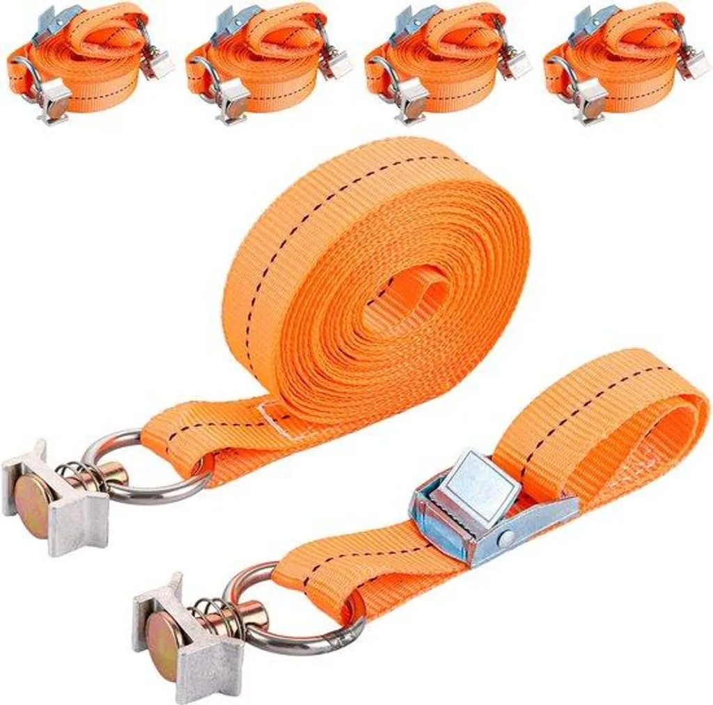 Sangle de serrage 250 kg robuste 5m x 25mm avec boucle à serrage rapide
