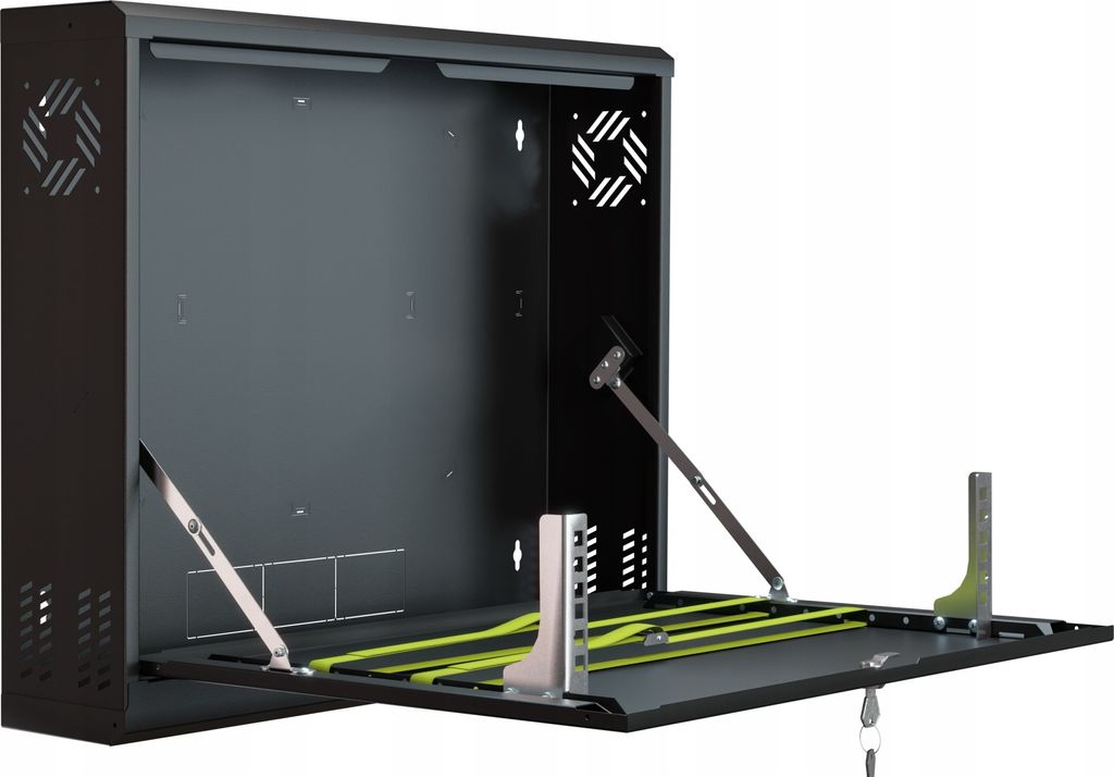 CCTV Recorder Schrank RACK StalFlex Vertikal 19" 2U 130mm schwarz