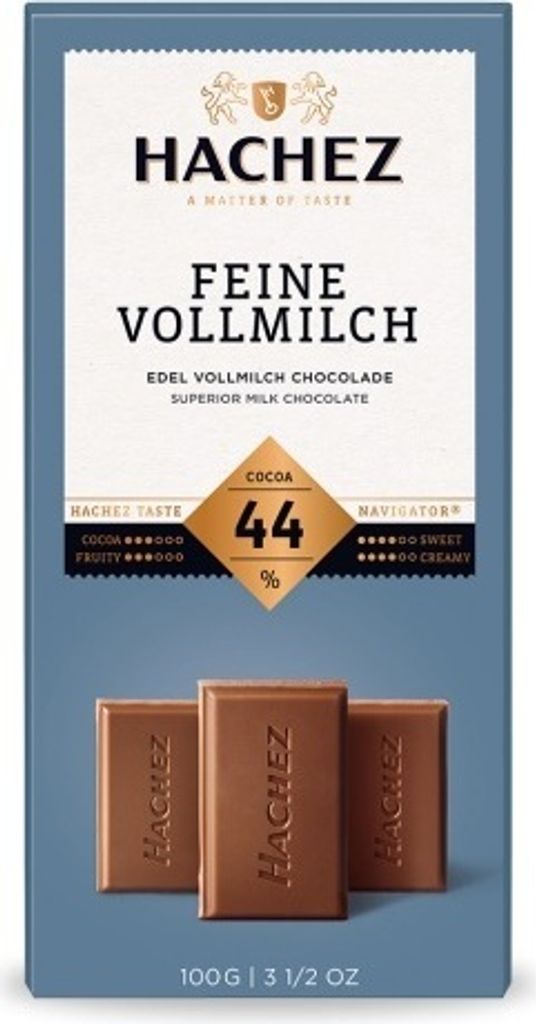 Hachez Schokolade Feine Vollmilch mit 44% Kakao Füllung 100g