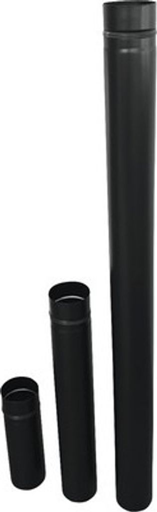 Pellet-Ofenrohr Bertrams Ø 80 mm pulverbeschichtet schwarz 1,00 m