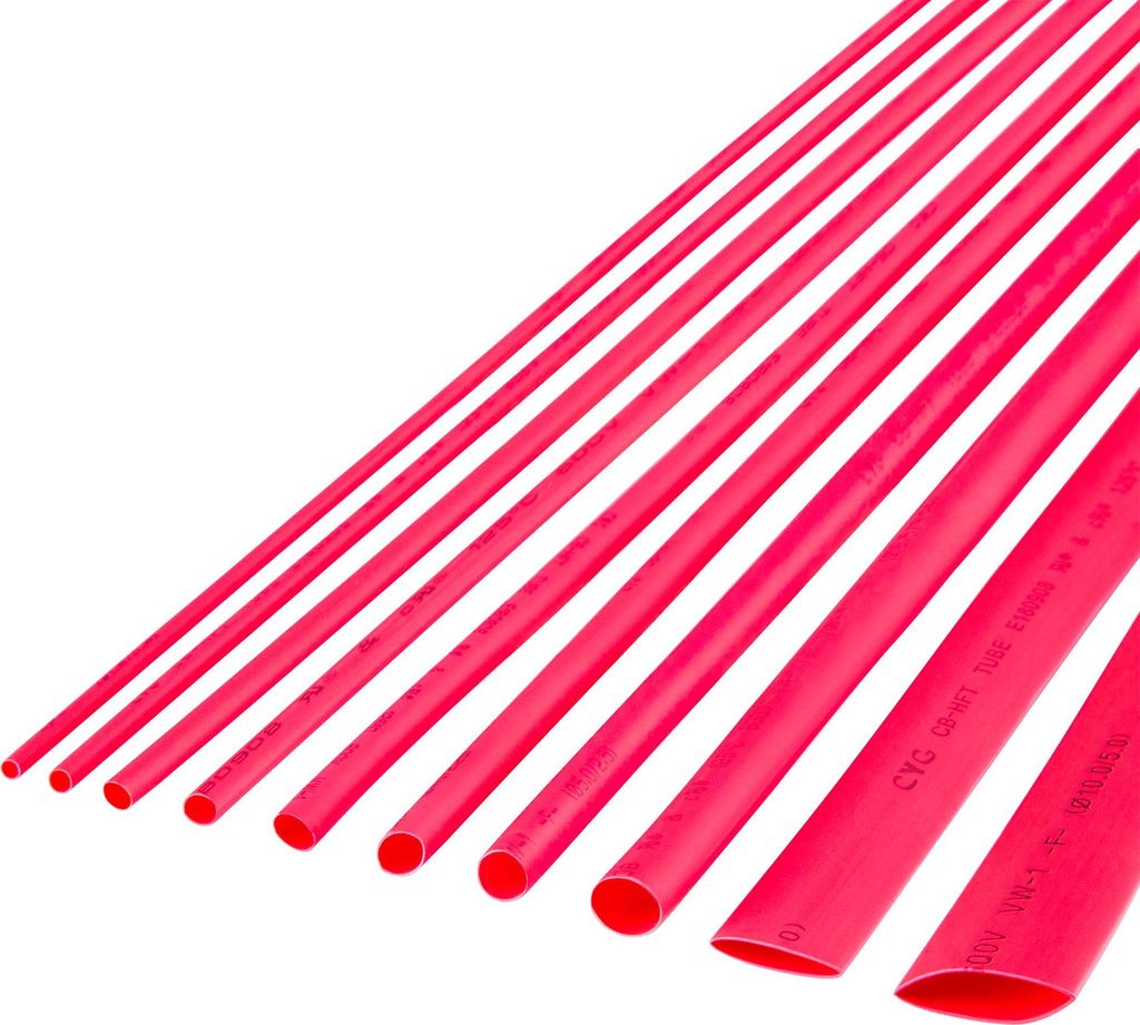 Schrumpfschlauch-Set 3,5mm 1m 10 Stück rot Rebel
