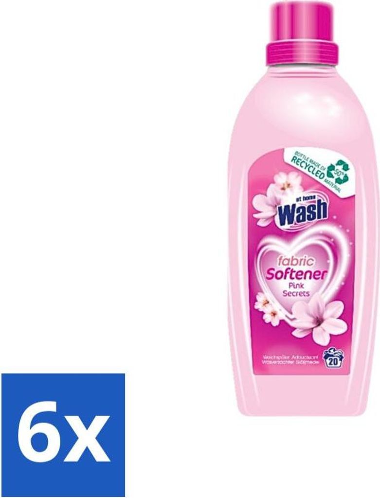 At Home - Waschen - Weichspüler - Pink Secrets - 20 Wäschen - Vorteilspack - 6 Stücke