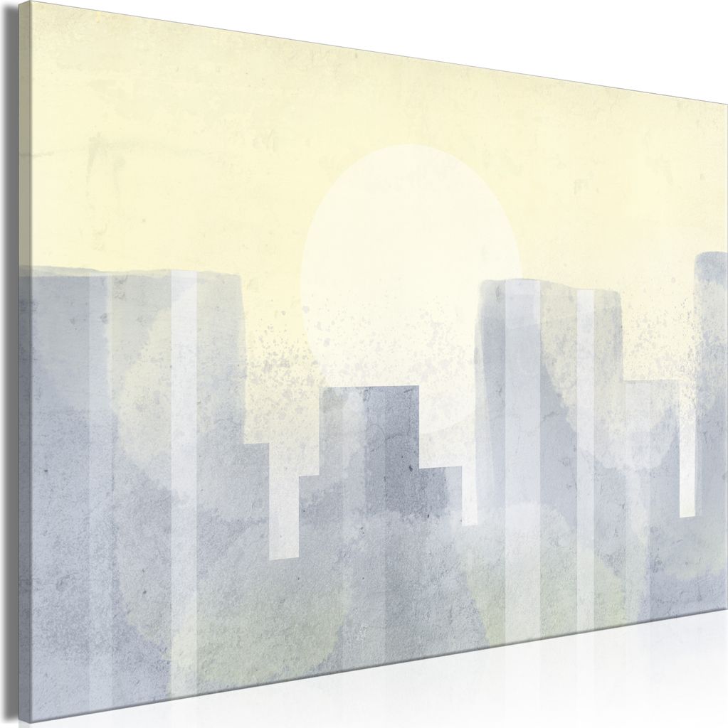 Vliesstoff Leinwandbild - Modern City (1 Part) Wide - Third Variant 90x60 cm Städte d-A-10002-b-c