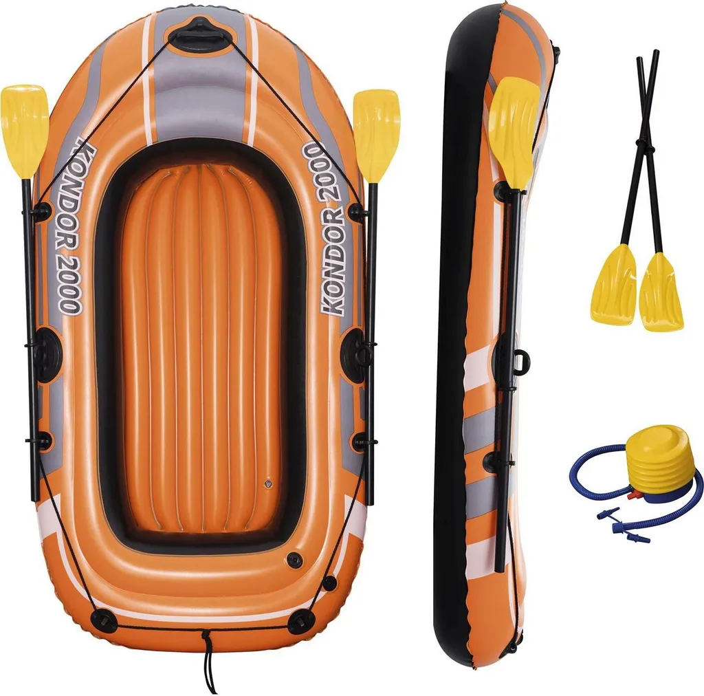 Bateau de plage pour lac et mer Bestway Hydro-Force Raft Set 61062 - 34