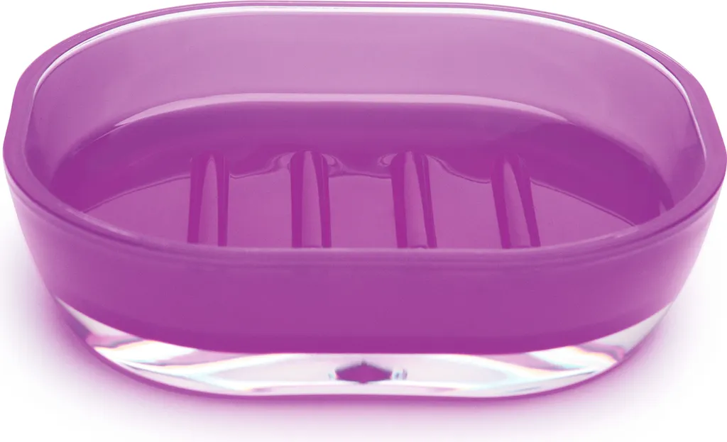 Excelsa Portasapone Spa Viola in Plastica - Antirottura e Colorato
