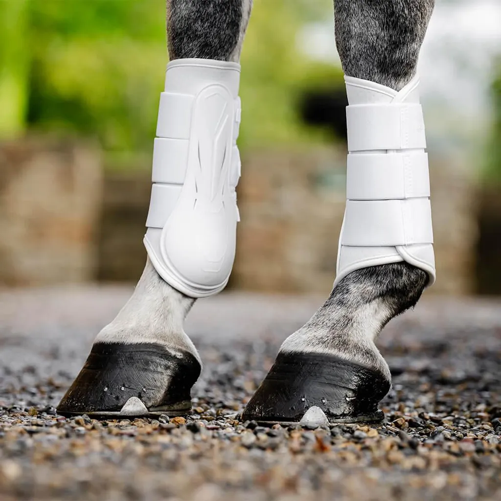 Horseware Classic Brushing Boots White L | Stile e Protezione in Sella