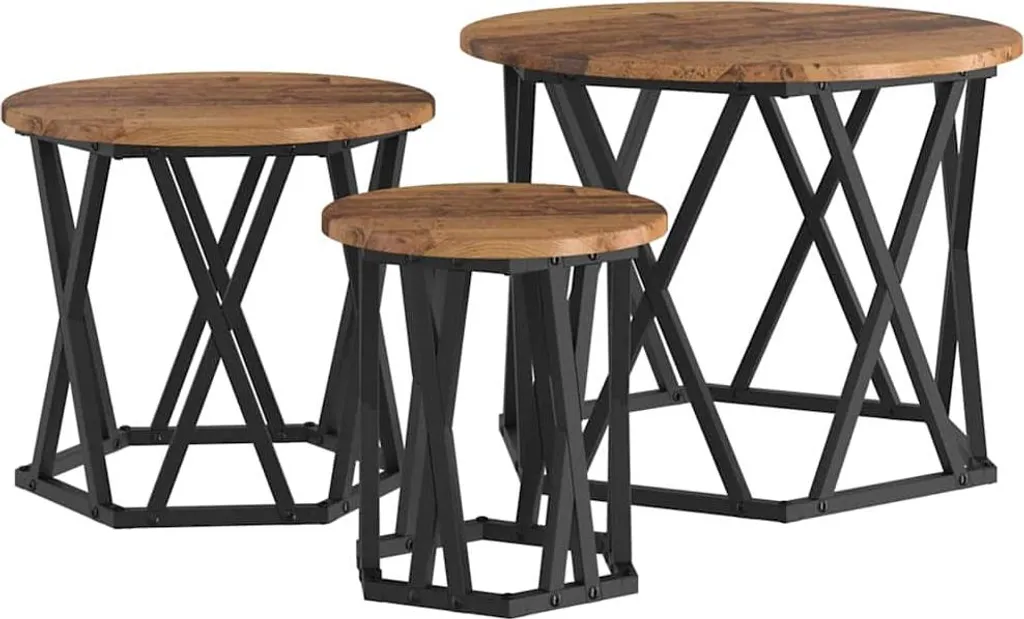 Recensione SYFAX™ Tavolini Nesting Legno Vecchio | Stile Eco-Vintage