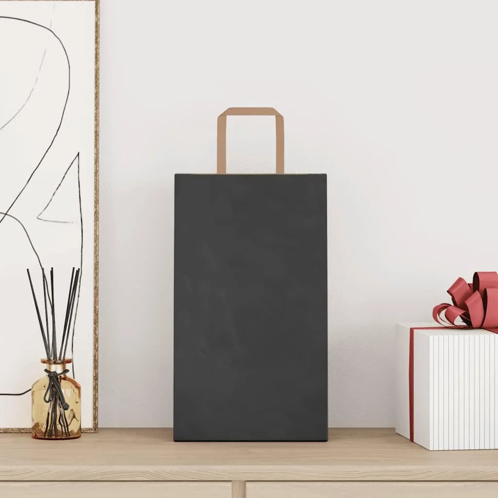 Sacs en Papier Noir pour Boutique et Événements - 250 pcs 21x11x36