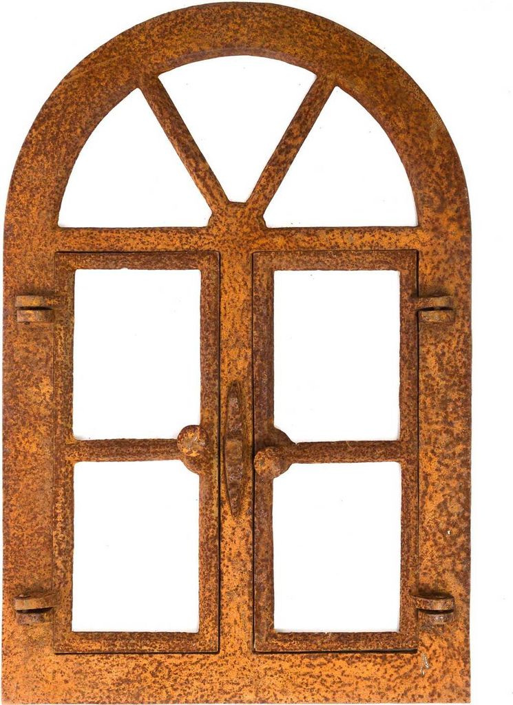 Nostalgie Stallfenster 59x40cm Eisen Eisenfenster Klapp Fenster Rost antik Stil