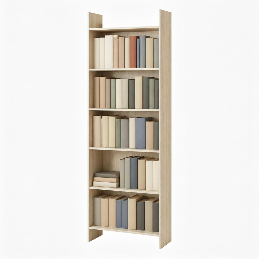 Bücherregal Standregal 6 Fächern 24 x 48 x 170 cm Produktbild 