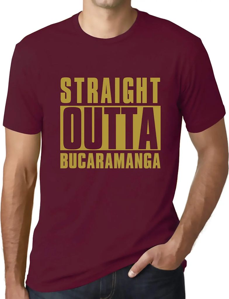 Herren Grafik T-Shirt Direkt aus Bucaramanga – Straight Outta Bucaramanga – Öko-Verantwortlich Vintage Jahrgang Kurzarm Lustige Druck Geburtstag