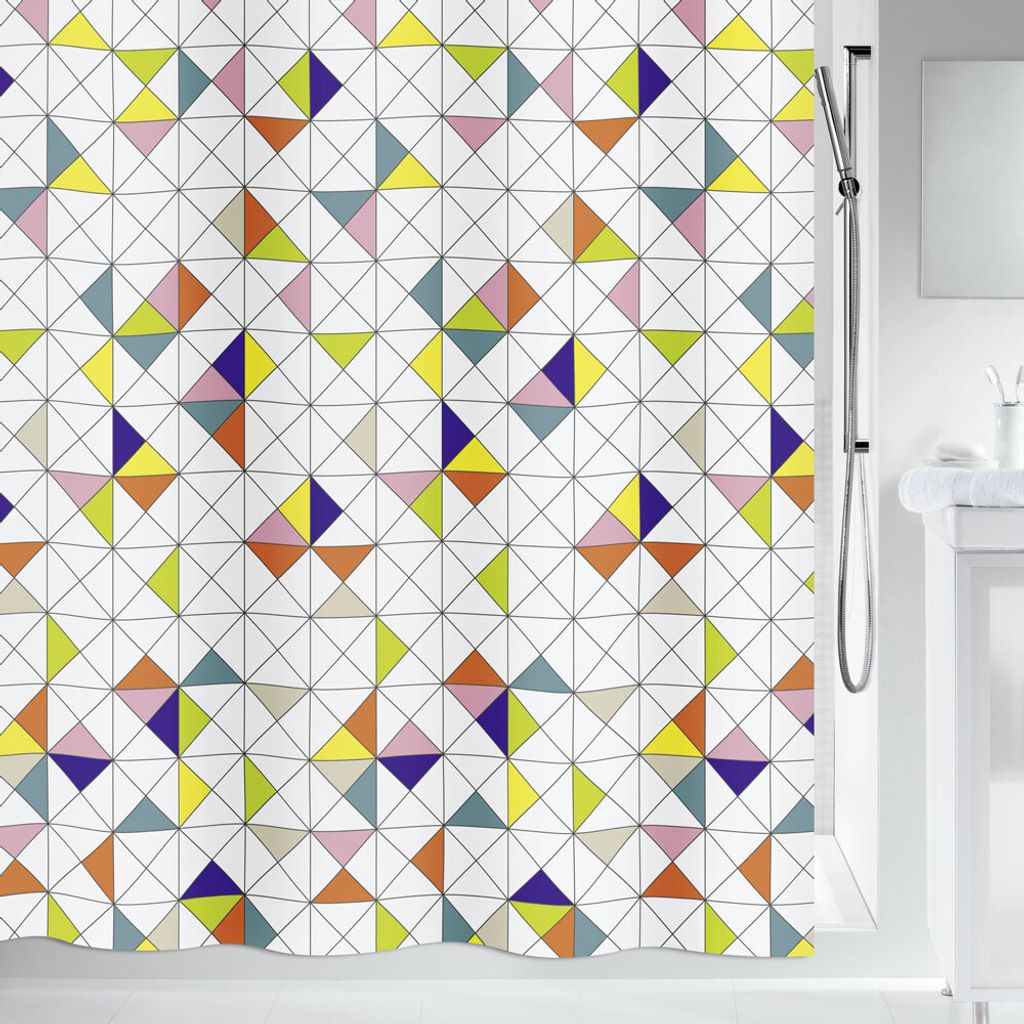 Spirella Anti-Schimmel Duschvorhang "Kleen" Anti-Bakteriell, waschbar, wasserdicht Polyester 180x200cm