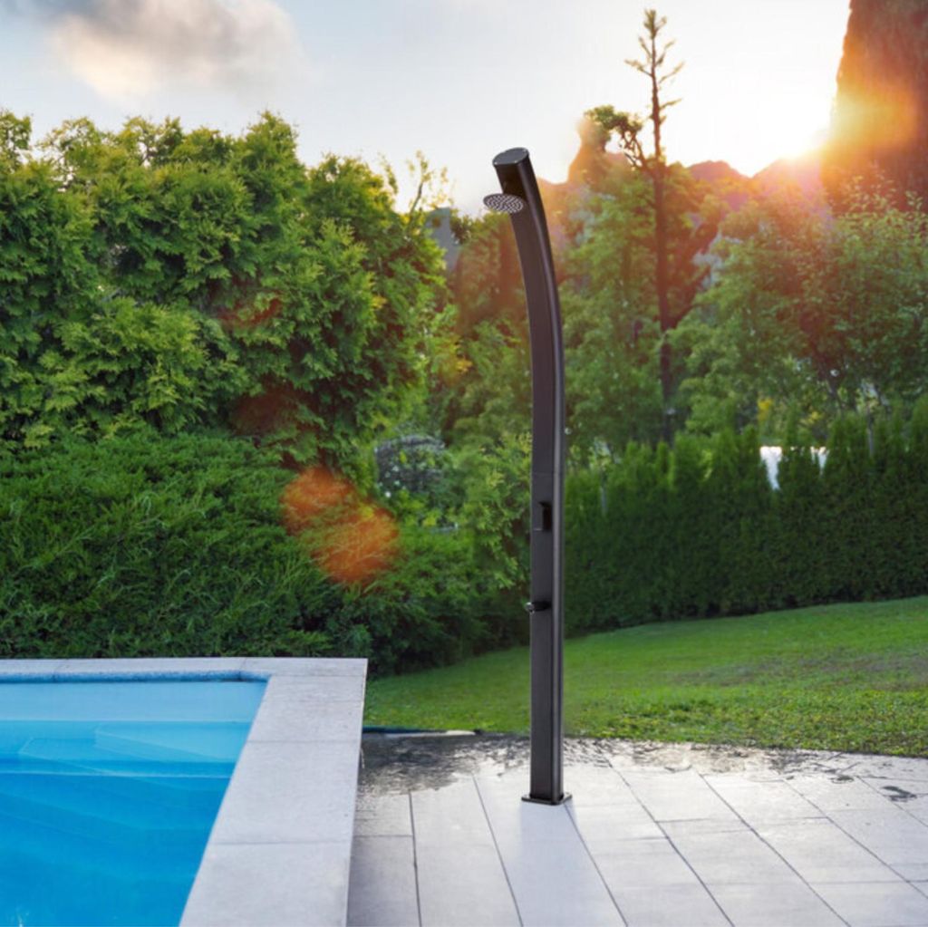 Steinbach Solardusche "Compact" schwarz 15,40 x 15,70 x 221,40 cm