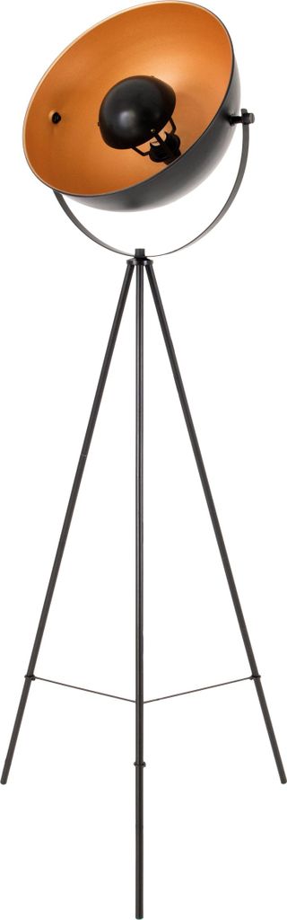 Näve Leuchten Stehleuchte BERNICE mit E27 Stehleuchte BERNICE mit E27 Stehleuchte - Stehleuchte Dreibein "BERNICE" schwarz / gold, Stehlampe im De...