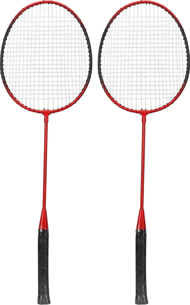 Raquette de Badminton Leijiaer en Alliage de Fer Légère Grip Rouge