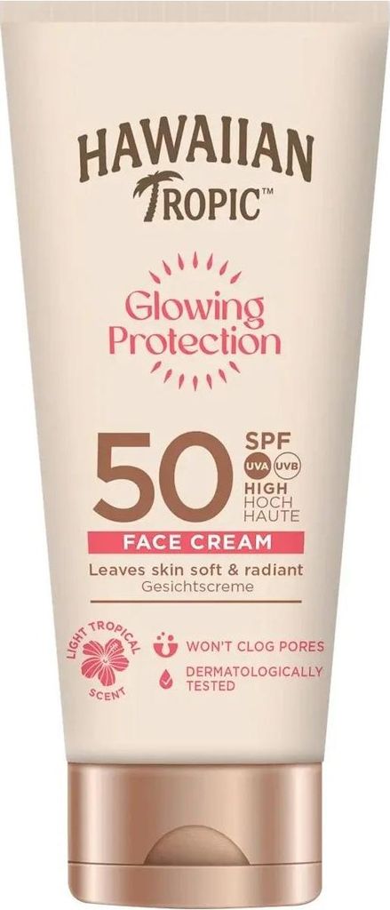 Hawaiian Tropic Glowing Protection Face Cream LSF 50, 50 ml Produktbild 