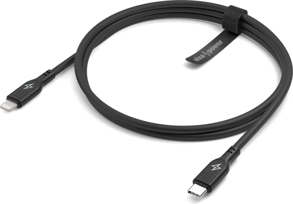 Câble de Charge Rapide iPhone USB-C vers Lightning MFi AlzaPower 1m Noir - 2