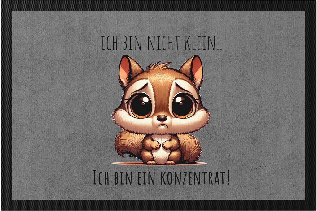 Ich bin nicht klein ich bin ein Konzentrat Eichhörnchen Fußmatte Körpergröße Humor