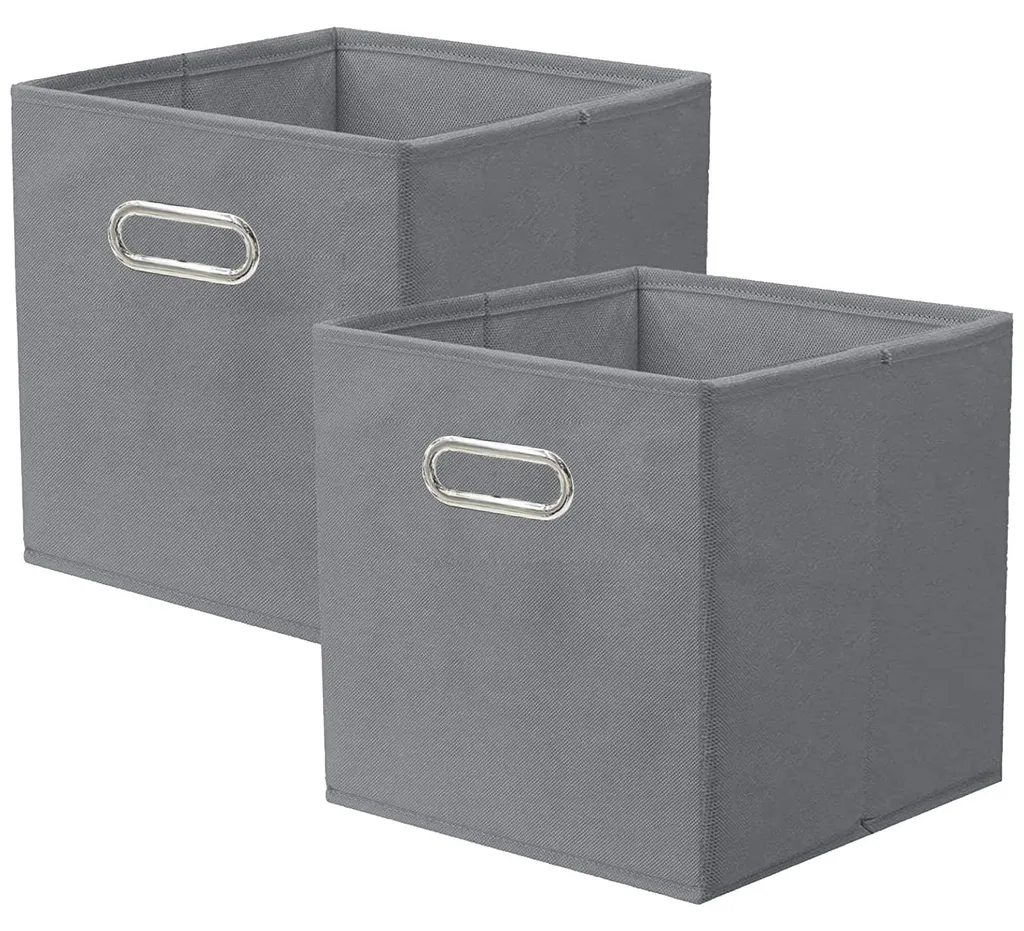 Optimisez votre espace avec ce lot de 2 boîtes de rangement tissu pliables
