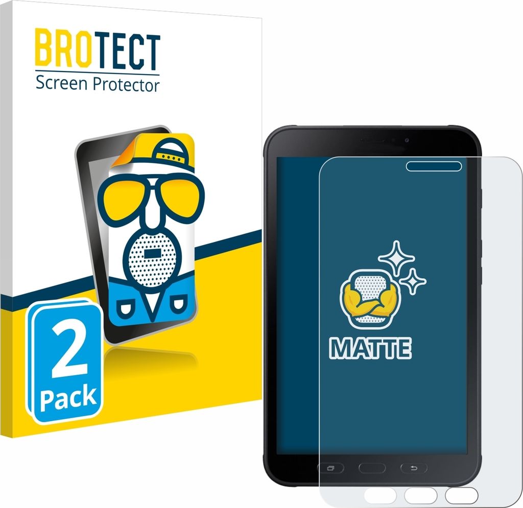 2x BROTECT Schutzfolie für Samsung Galaxy Tab Active 2 SM-T395 Displayschutz Displayschutzfolie Folie Matt Entspiegelungsfolie