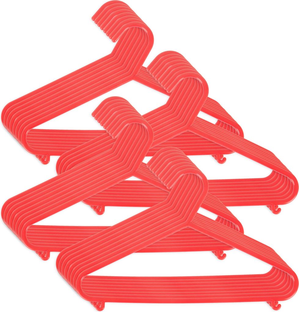 Bieco Kleiderbügel Kinder 32 St. Rot | Länge ca. 30 cm | Baby Kleiderbügel | Kunststoff Kleiderbügel Kinder Baby | Baby Organiser Für Kleiders...