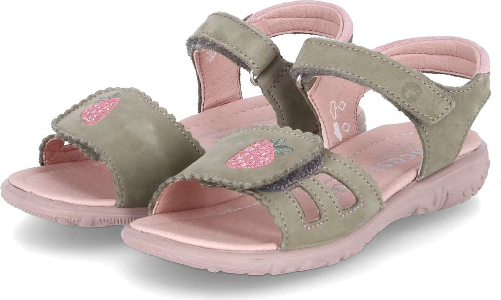 Ricosta Mädchen Sandalen MIMA Grün Rosa Rauleder Größe: 33