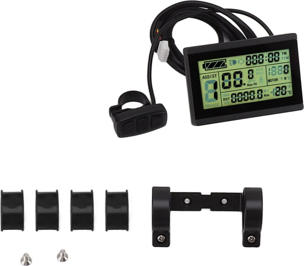 Console de bord LCD3U pour VAE avec USB - Afficheur Universel 24V-48V - 4