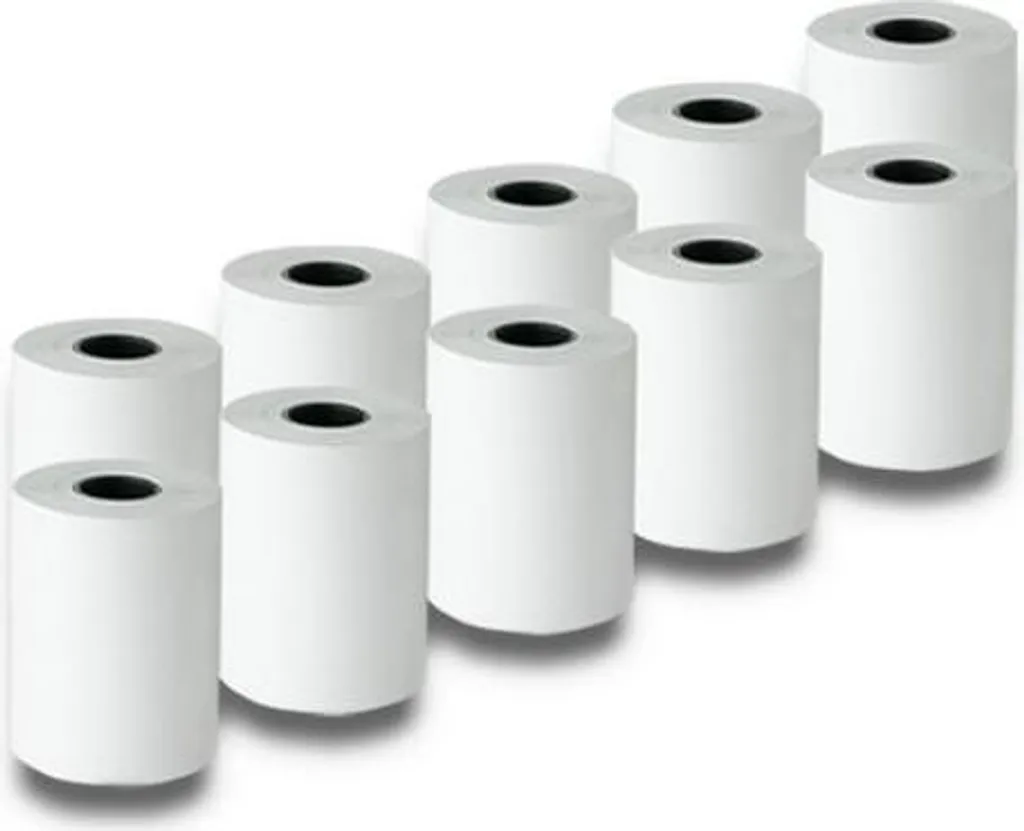 Qoltec 51896 Rotoli Termici 57x20mm BPA Free 10 pz - Carta per POS