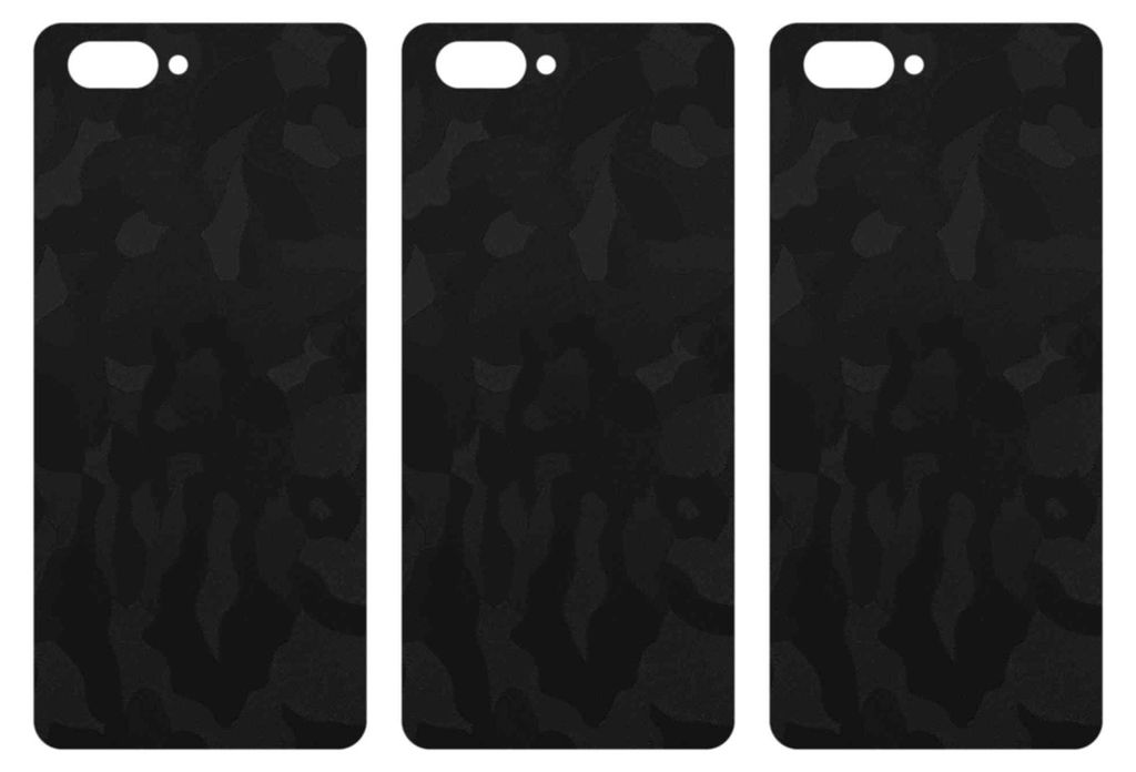 apgo Rückseite Schutzfolie, Skin, kompatibel mit Oppo A12e, Hinten Displayschutzfolie aus Vinylfolie, kratzfest, einfache Montage - Schwarzes Tarn...