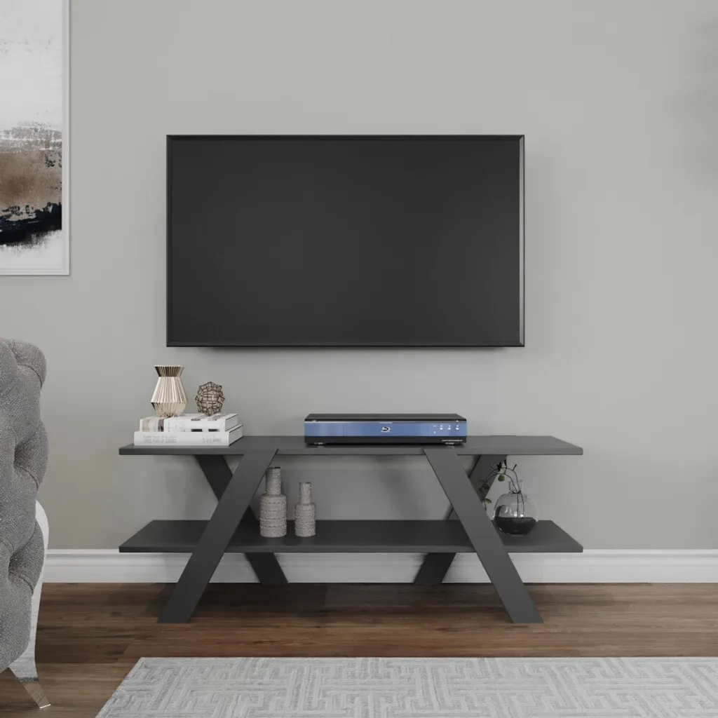 Mobile TV Industrial Skye Decor April KLN Antracite | 120x33x45 cm Lowboard