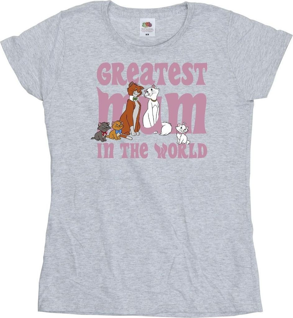 Disney - "The Aristocats Greatest Mum" T-Shirt für Damen BI8462 (XXL) (Grau)
