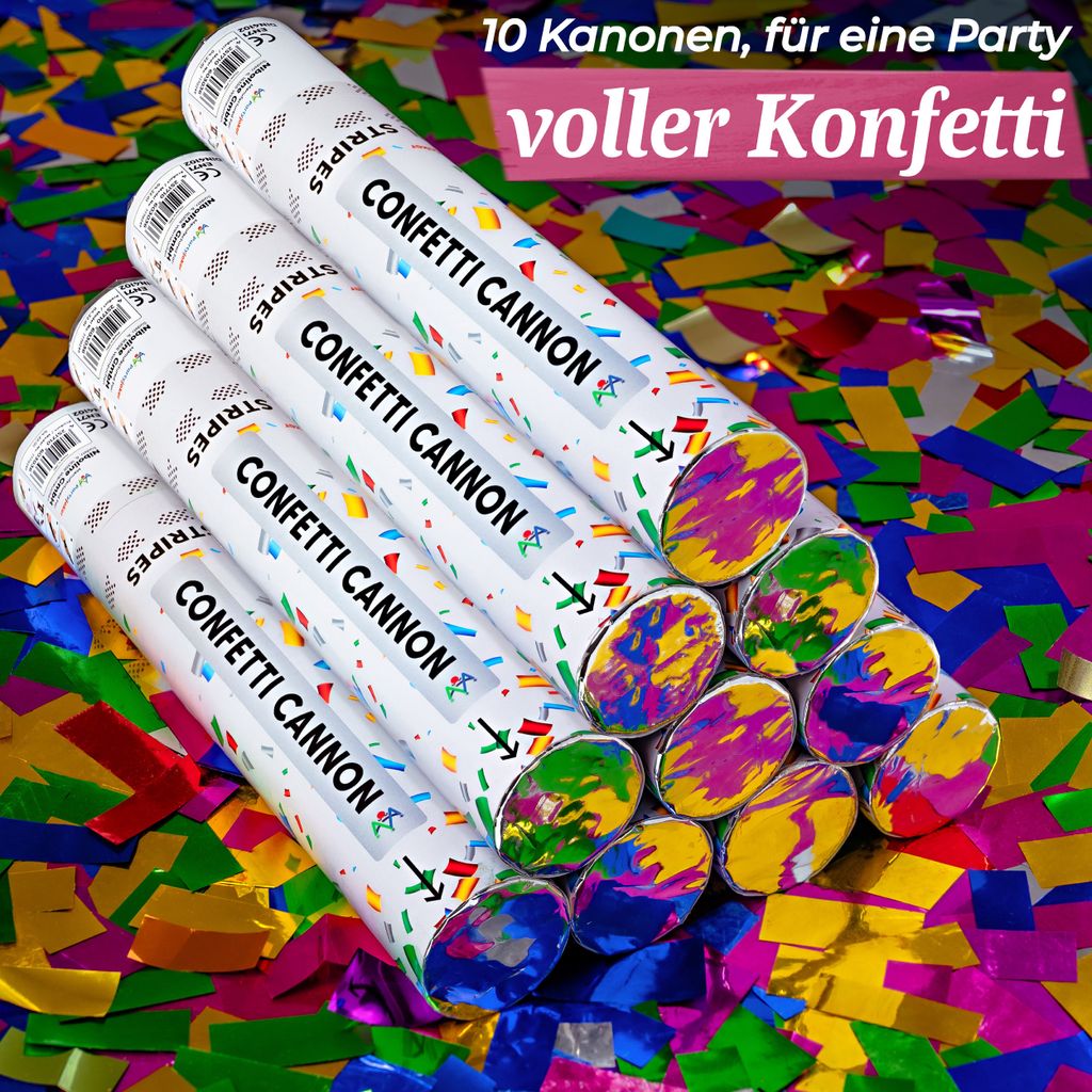 10 barevných konfetových děl - Snadné a bezpečné použití - Obrázek produktu 3