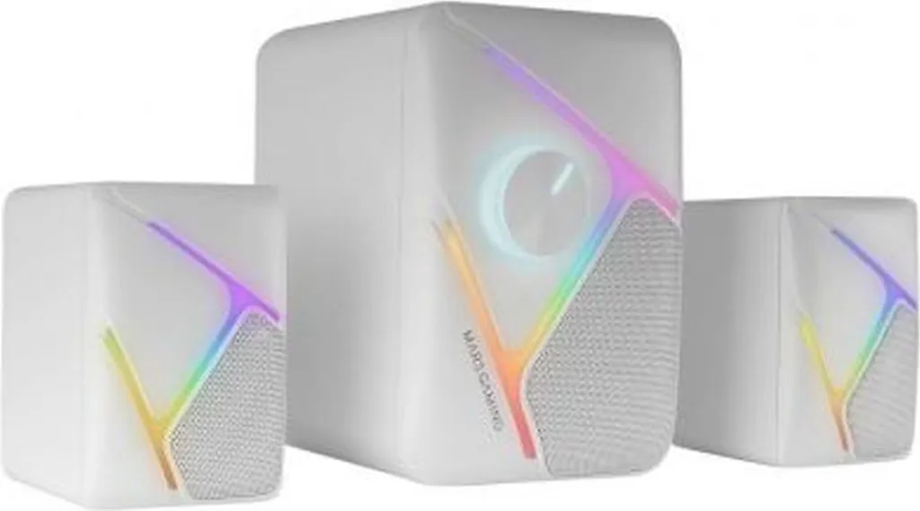Mars Gaming MSH21W Bianco: Altoparlanti Gaming 35W per Laptop e PC