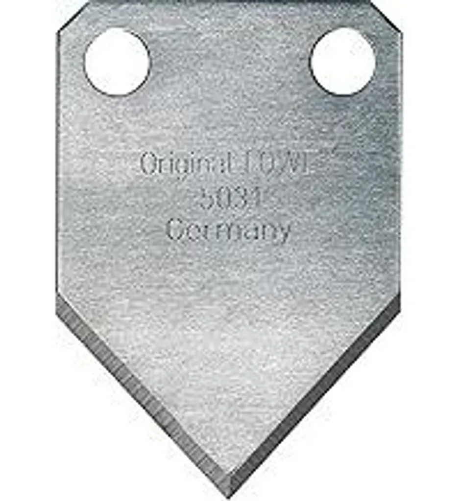 Lama di ricambio originale LÖWE 5.031 Lama triangolare - 1 lama affilata per forbici industriali originali LÖWE 5.504 per il taglio preciso ad angolo retto di tubi ondulati, tubi in gomma, tubi dell'acqua, metallo