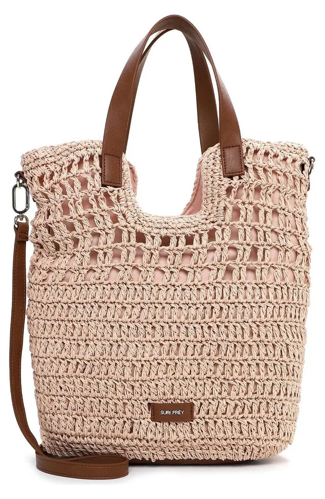 Sac à épaule en cuir synthétique souple, cabas zippé rose Marley