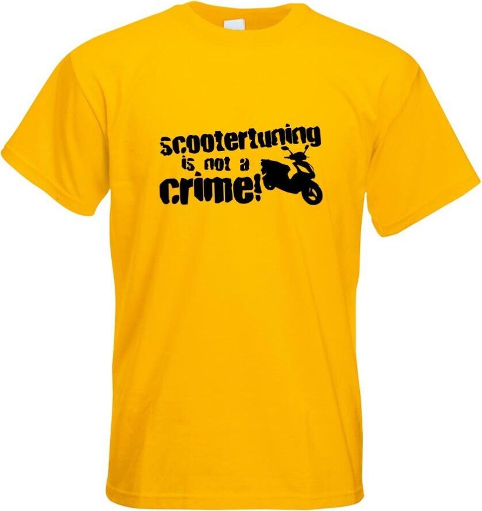 Kiwistar - T-Shirt - gelb - Scootertuning is not a Crime! D1 Motiv Bedruckt Funshirt Design Print - mit Motiv Bedruckt - Funshirt Design - Sport - ...