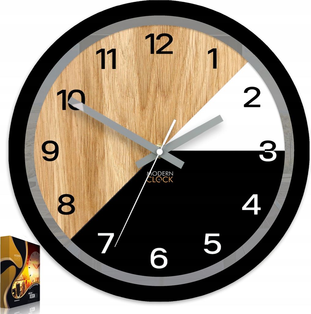 ModernClock, Wanduhr, Wohnzimmer, 33cm, große Wanduhr aus Produktbild 