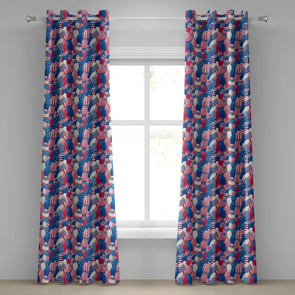 Rideau décoratif 2 panneaux œufs de Pâques USA 280 x 175 cm Multicolore