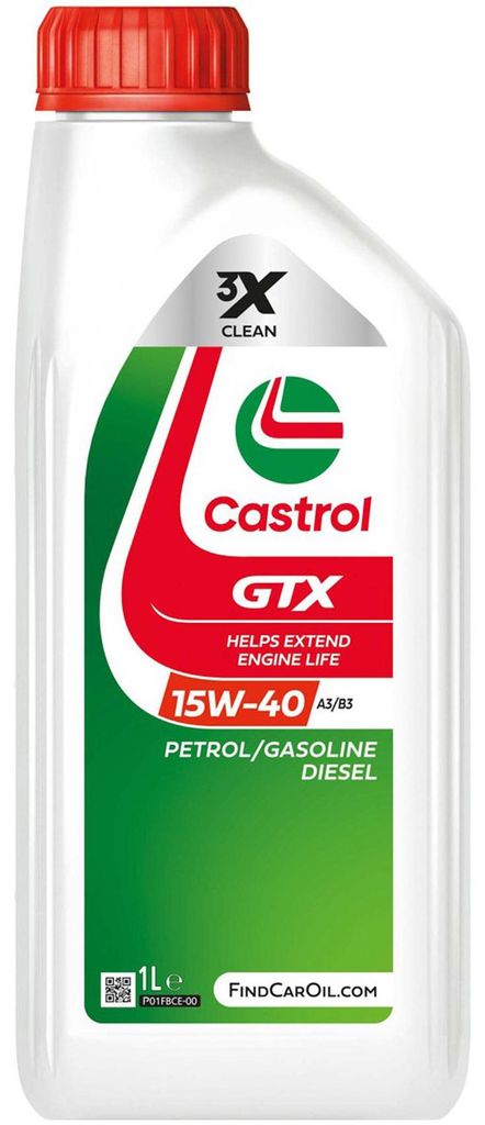 CASTROL GTX A3/B3 für 15W-40 1 Liter Motoröl Motorenöl Mineralisch 9.55535-D2 501 01 505 00 229.1 Öl