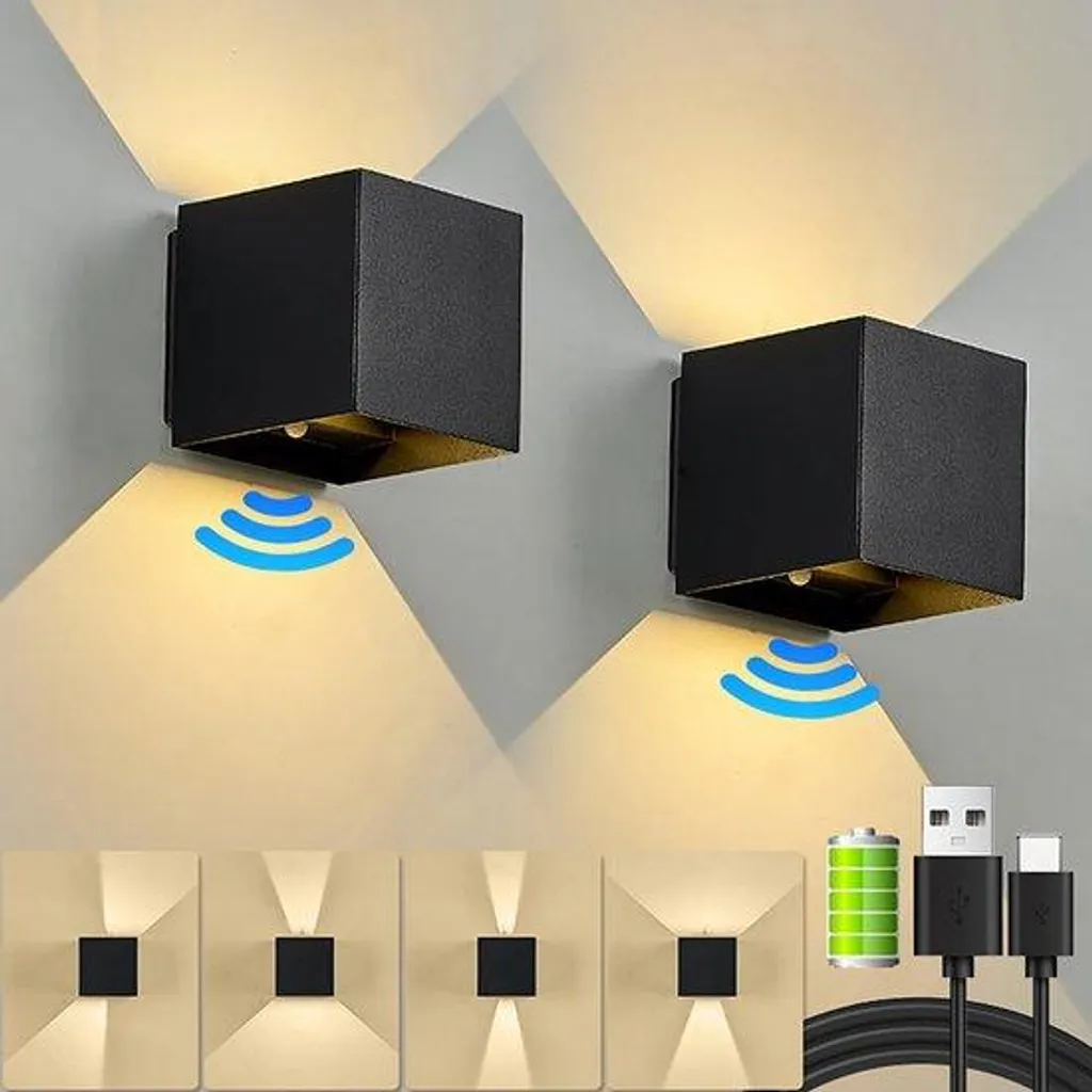 Éclairage Escalier et Couloir LED 6W Rechargeable avec Détecteur - Duo