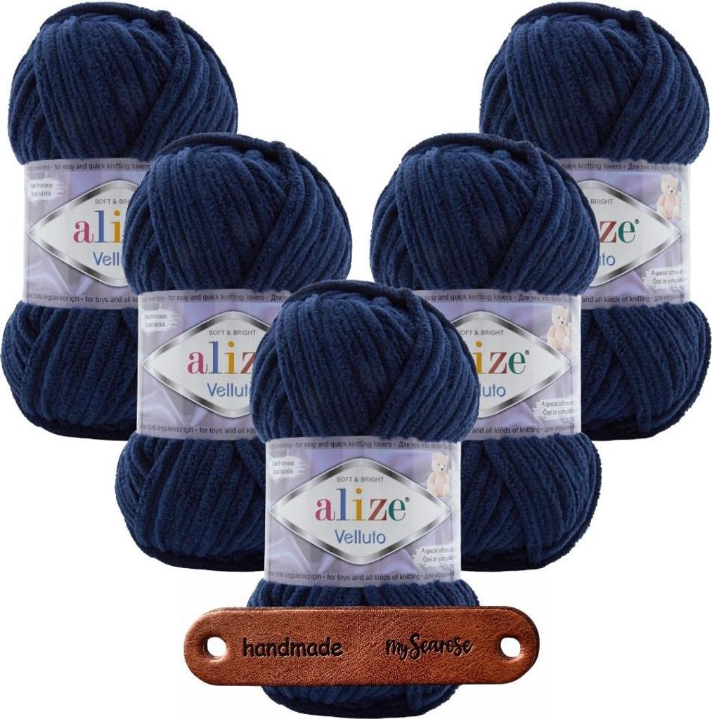 5 x ALIZE Velluto 58 mit Label