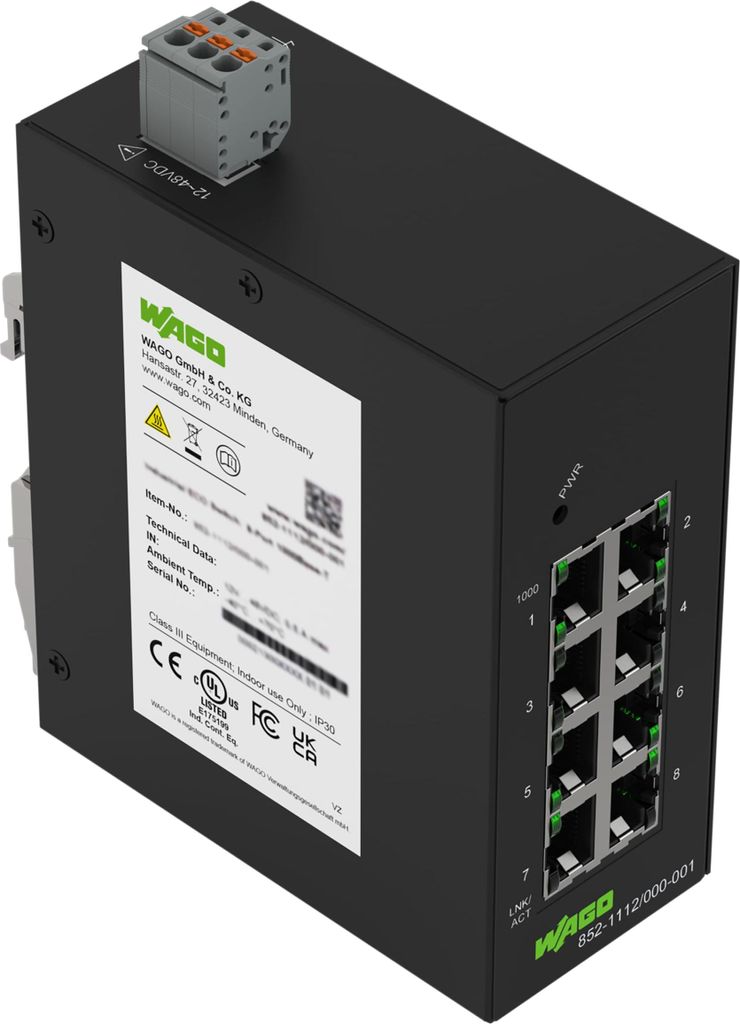 WAGO Industrial-ECO-Switch,8 Po 8Ports 1000Base-T,sw 1 Stück