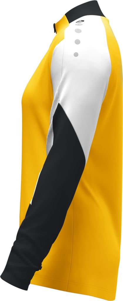 JAKO Damen Ziptop Dynamic - 8670D, Farbe:gelb/weiß/schwarz, Größe:S (34/36)