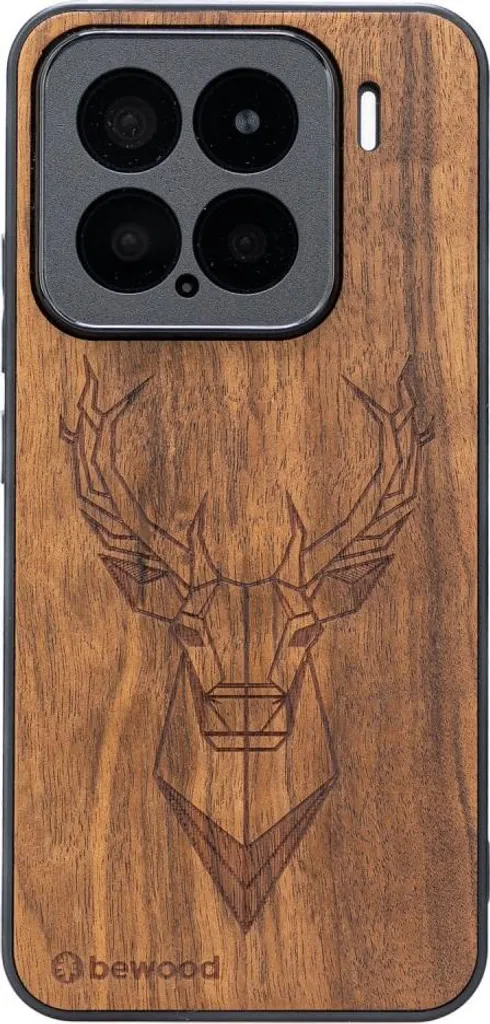 Cover Xiaomi 15 Legno Imbuia Deer | Protezione Hybrid Premium Wood