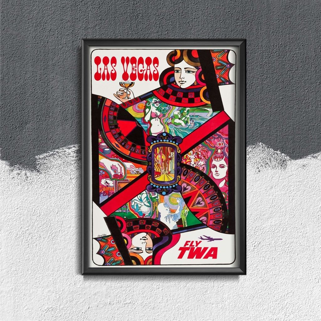Poster - Canvas - Leinwand - 29,7 cm x 42 cm - Fly TWA Las Vegas