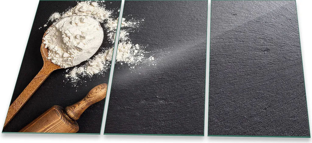 Piastra di copertura del piano cottura Piastra di copertura del piano cottura in ceramica 2 pezzi 90x52 Nero Protezione