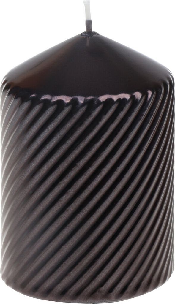 Weihnachtskerzen Stumpenkerze "Brissago" Schwarz 100/66 mm