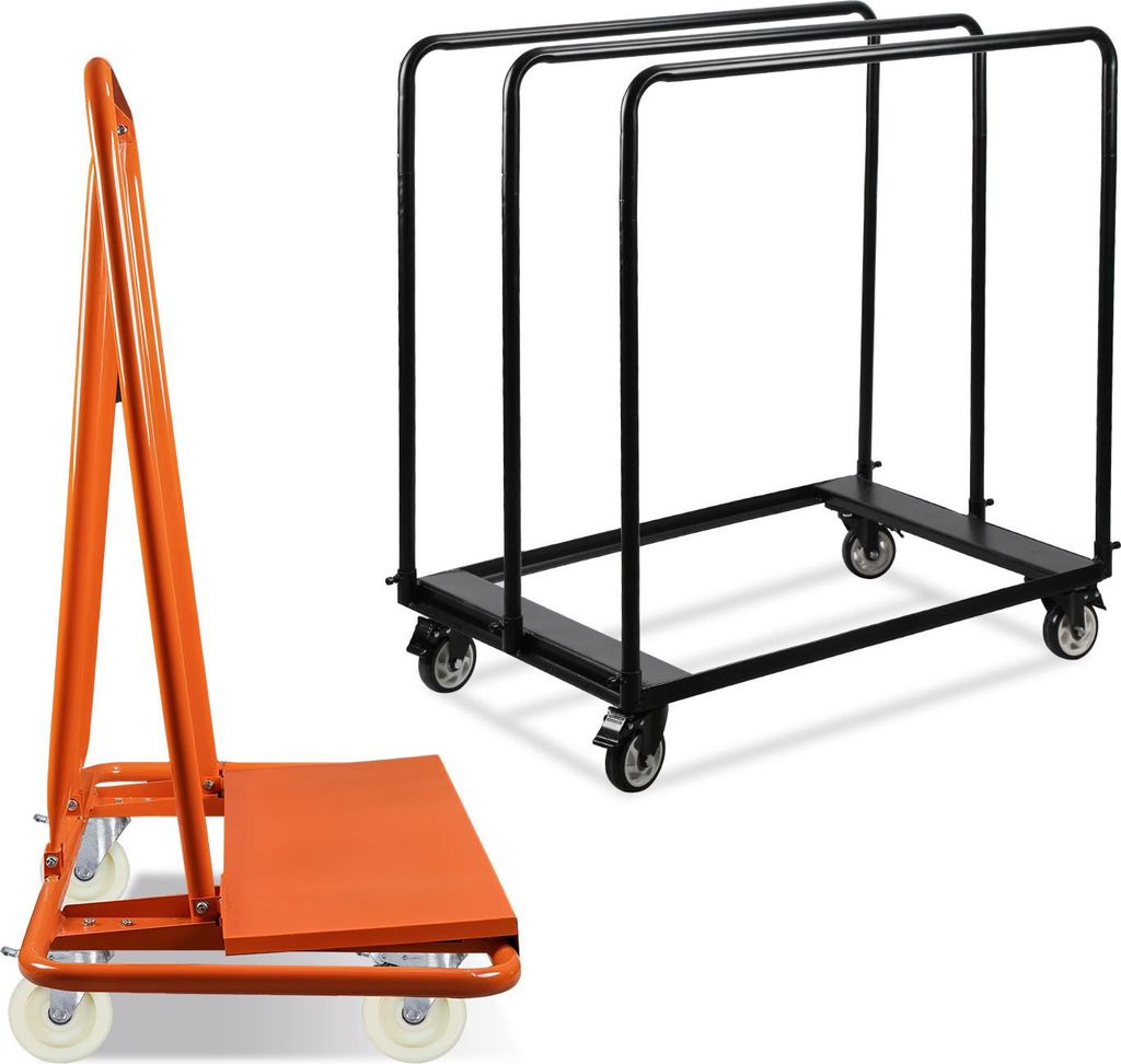 Aopunly Plattenwagen Transportwagen für Platten Türen Fenster bis 1000Kg Orange