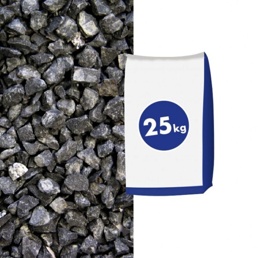 Basaltsplitt Eifelschwarz 5-8 mm 25 kg Sack Produktbild 